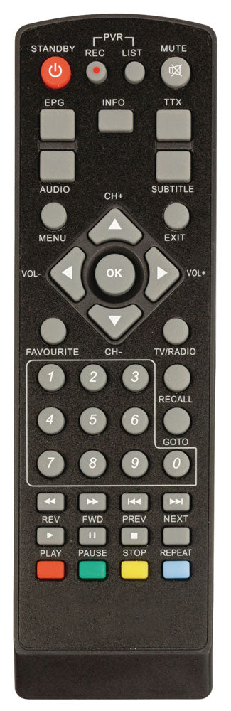 Telecomando sostitutivo per ricevitore VLS-DVBT-FTA1 nero/grigio
