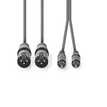 Cavo Audio XLR 2x Maschio a 3 Pin XLR - 2x Maschio RCA 1.5 m Grigio COTH15210GY15 5412810295784 ND2292