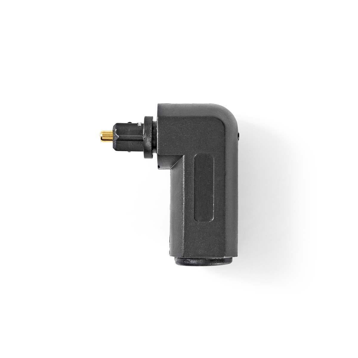 Adattatore audio ottico Toslink Nedis angolato 90° nero