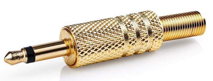 Connettore Jack Mono Maschio da 3,5mm placcato oro confezione 25 pezzi
