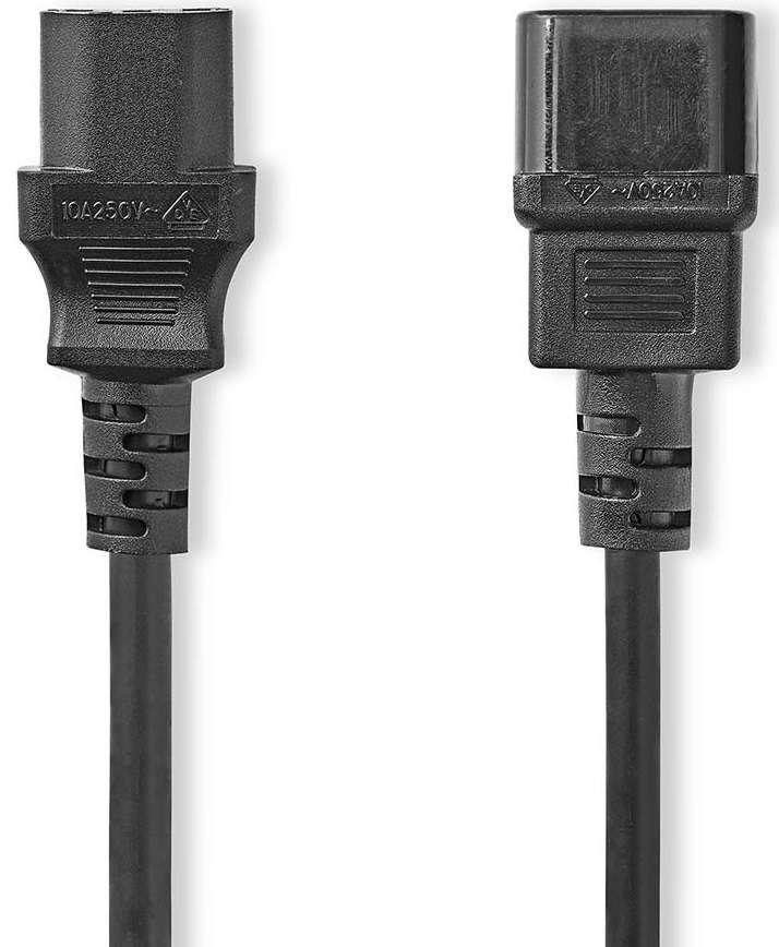 Cavo alimentazione prolunga maschio-femmina IEC C14-C13 2m nero CEGL10500BK20 5412810425235 ND2489
