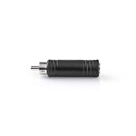 Adattatore audio mono Maschio RCA - Femmina 6,35 mm nero 10 pezzi