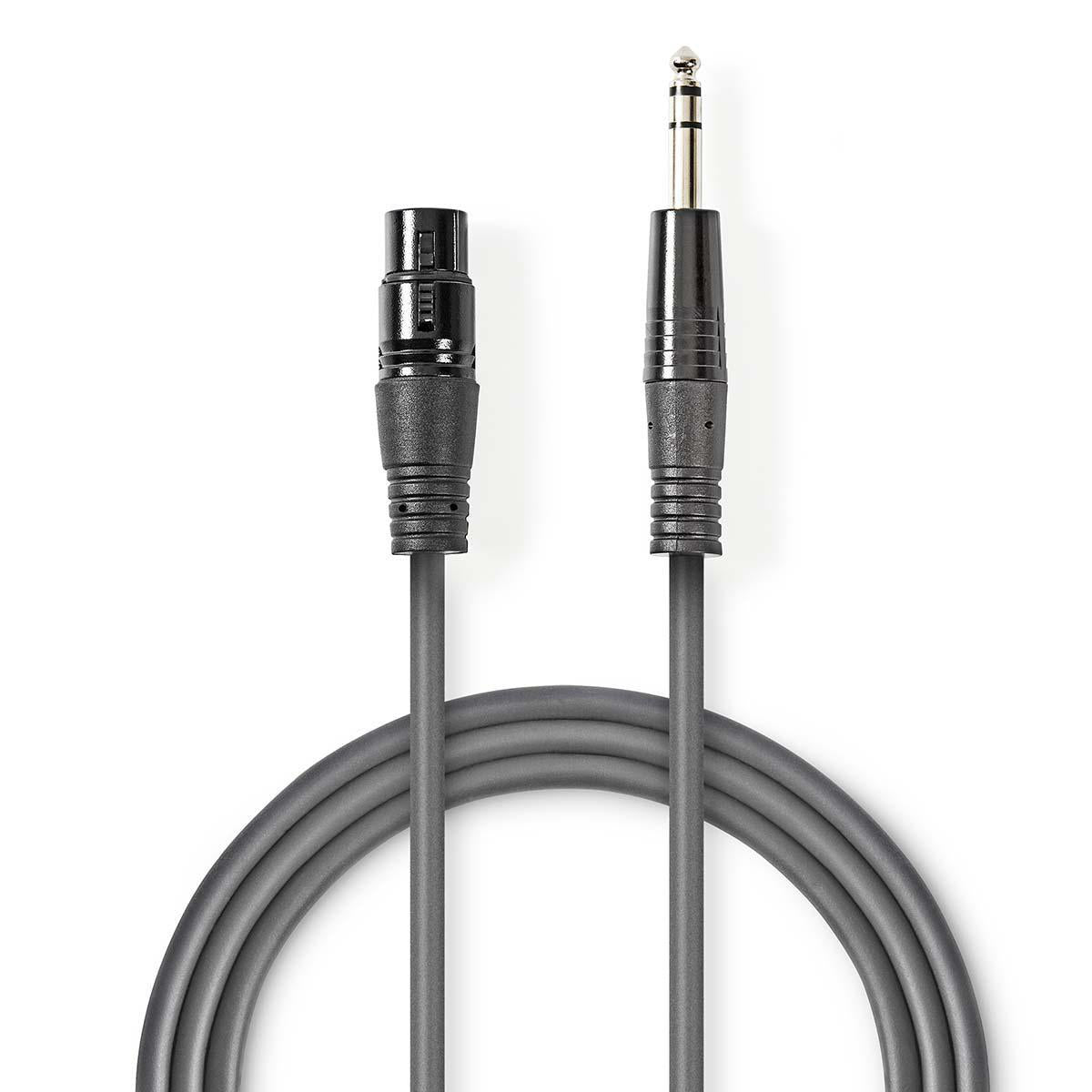 Cavo audio XLR bilanciato femmina 3 pin a maschio 6,35 mm 1.5m