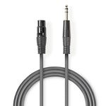 Cavo audio XLR bilanciato femmina 3 pin a maschio 6,35 mm 1.5m