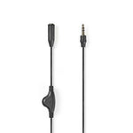 Cavo audio stereo con controllo volume 3,5mm maschio-femmina 1m nero