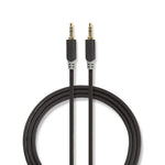 Cavo audio stereo maschio 3,5mm - 2m antracite
