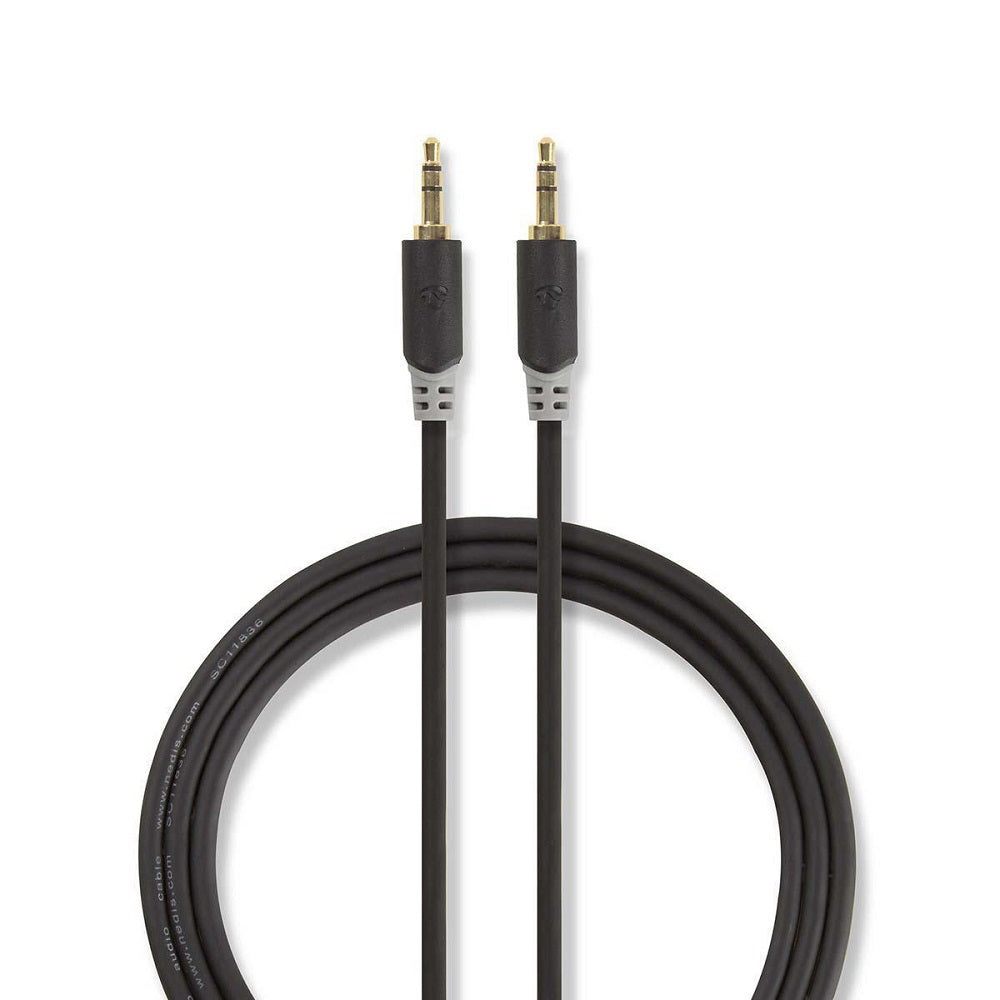Cavo audio stereo maschio 3,5mm - 2m antracite