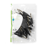 Connettore Jack Mono Maschio 6,35 mm nero confezione 25 pezzi