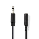 Cavo audio stereo maschio 3,5mm femmina 6,35mm 0,2m nero
