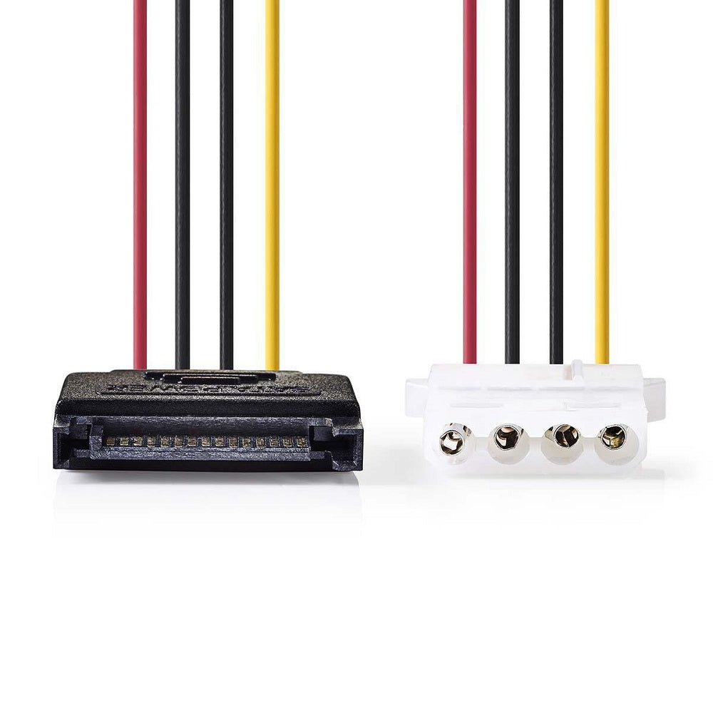 Cavo alimentazione interno SATA 15 pin maschio - Molex femmina 0,15m