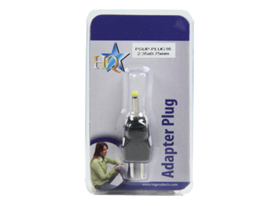 Adattatore 2.35x0.75mm AC Nero con connettore maschio