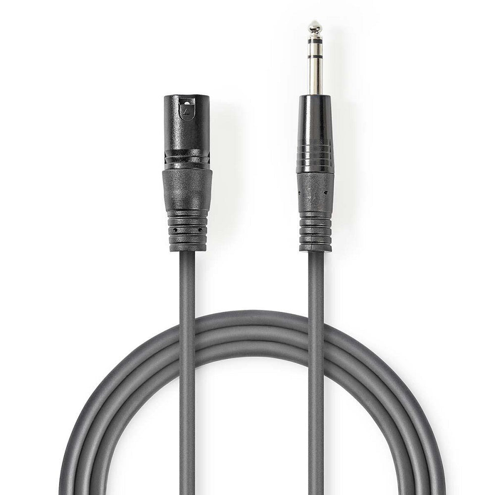 Cavo audio XLR bilanciato maschio 3 pin a 6,35 mm 1,5 m