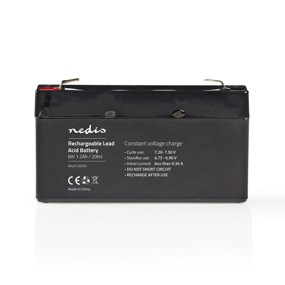 Batteria piombo-acido ricaricabile 6V 1200mAh 97x24x52mm