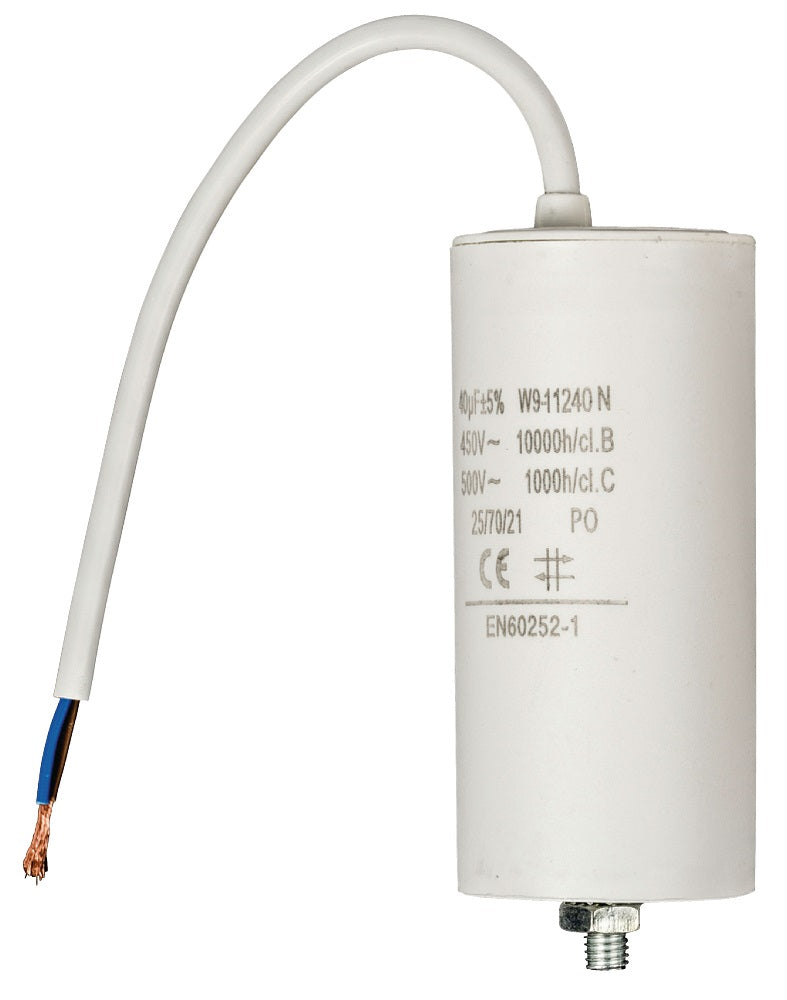 Condensatore 40.0uF 450V con cavo 250mm