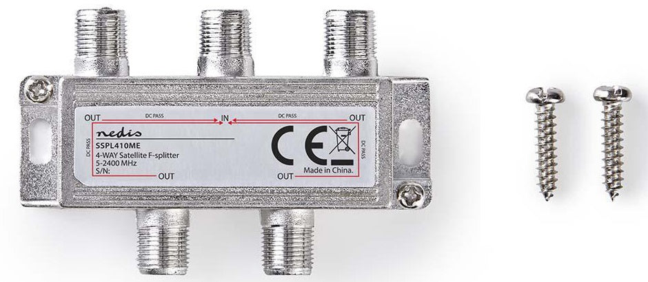 Splitter satellitare 5-2400 MHz 11.5 dB IN 1 OUT 4 75 Ohm