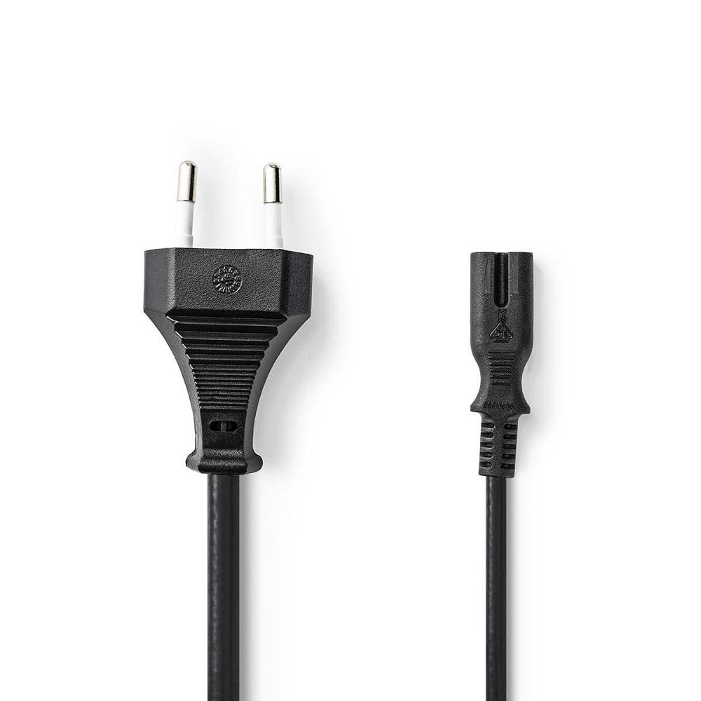 Cavo di alimentazione Spina Euro IEC-320-C7 2m nero