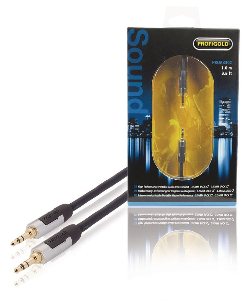 Cavo audio stereo maschio 3.5mm 1m antracite