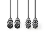 Cavo audio XLR bilanciato 2x maschio a 3 pin 2x femmina 5m
