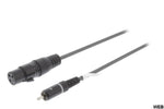 Monocavo XLR 3pin femmina-RCA maschio 3m Sweex