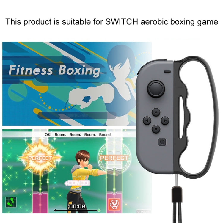 Impugnatura piccola per Switch Joy-Con con cinturino nero e rosso