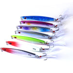 Set 7 esche da pesca in metallo 6-8 cm vari pesi