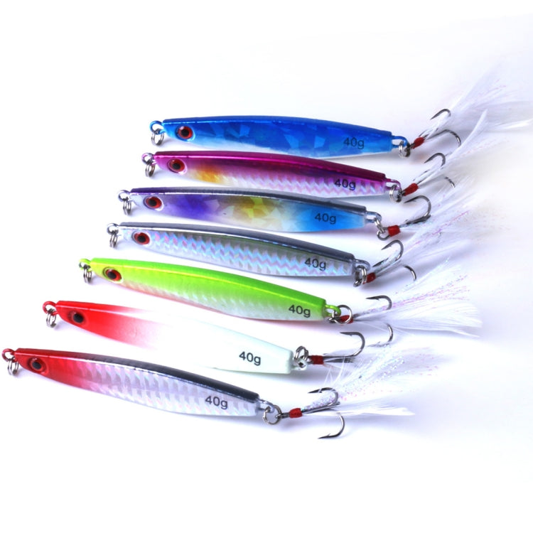 Set 7 esche da pesca in metallo 6-8 cm vari pesi