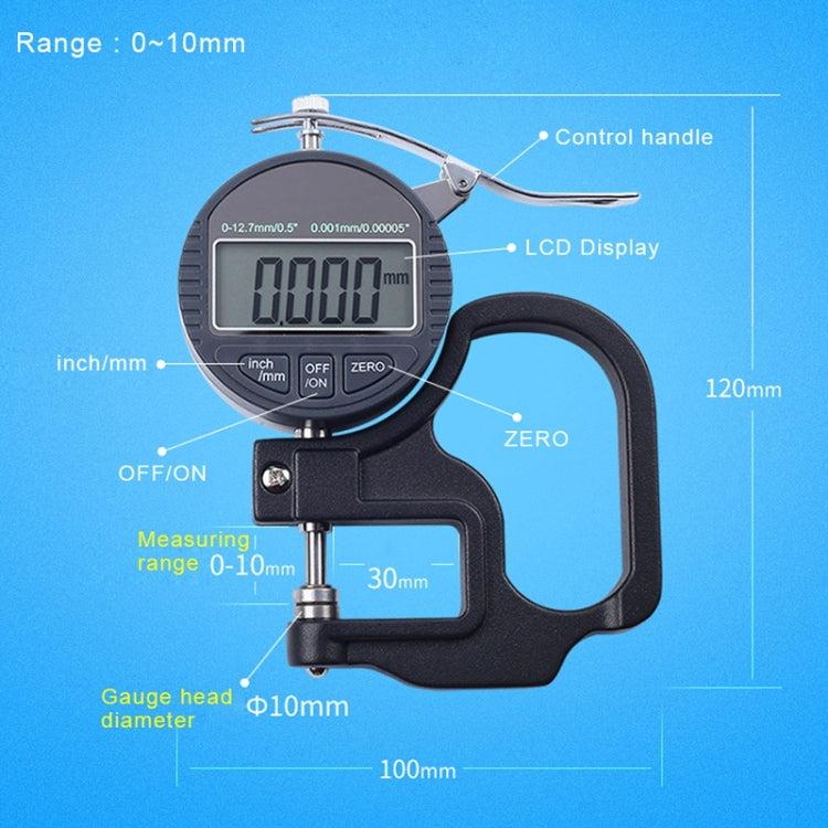 Calibro digitale per spessori 0-10 mm con display LCD - immagine 10