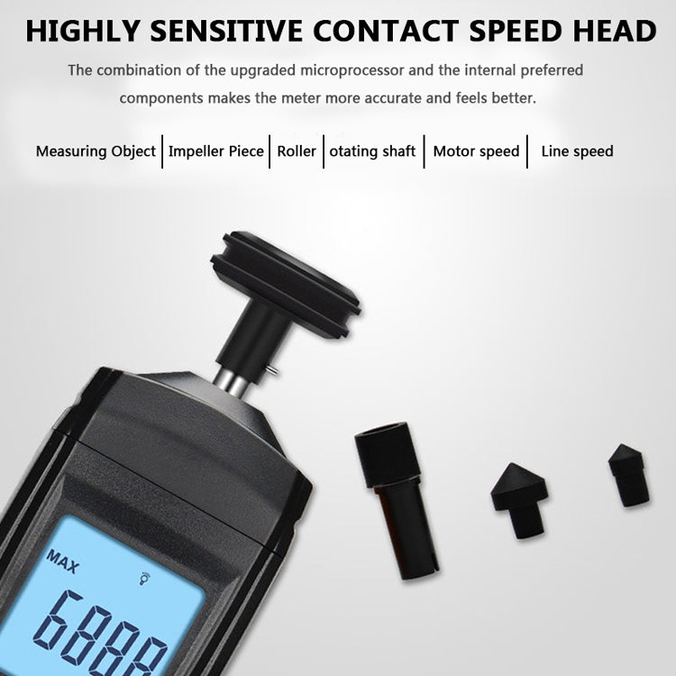 Contagiri portatile a contatto BENETECH GM8906, 0,5–19999 RPM - immagine 6