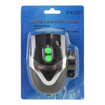 Corno elettrico con luce LED per bicicletta 14x8x5 cm