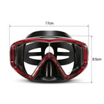 Maschera subacquea in silicone con lente in vetro temperato
