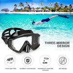 Maschera subacquea in silicone con lente in vetro temperato