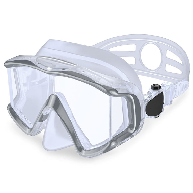 Maschera subacquea in silicone con lente in vetro temperato