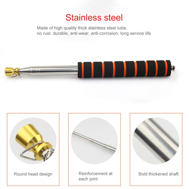 Bastone telescopico 2,5m in acciaio inox con manico spugna