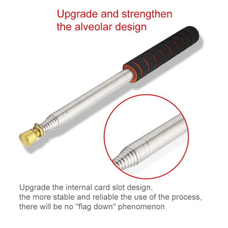 Bastone telescopico 2,5m in acciaio inox con manico spugna