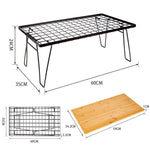 Tavolo pieghevole portatile in ferro 62x36 cm per esterni