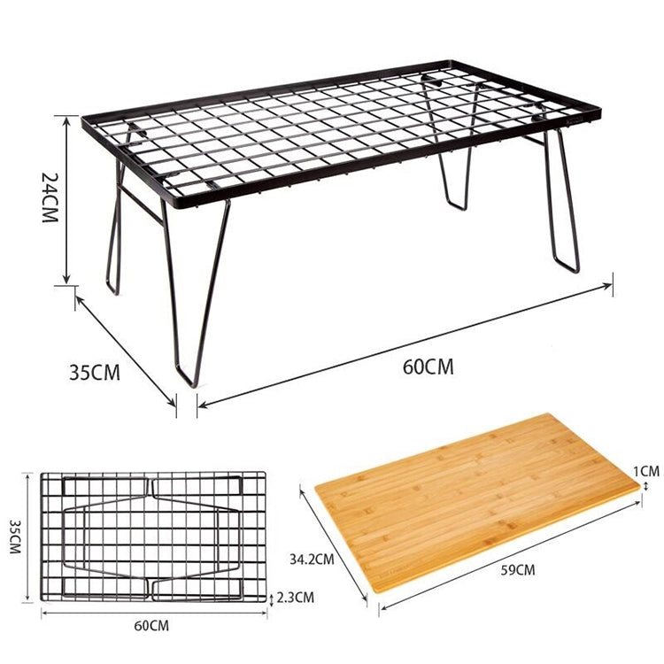 Tavolo pieghevole portatile in ferro 62x36 cm per esterni