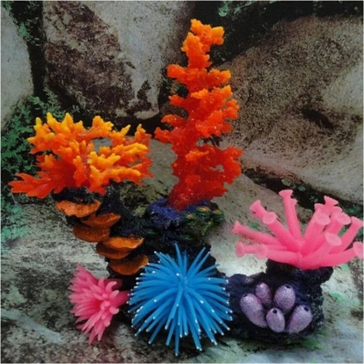 Set 3 decorazioni acquario riccio di mare in TPR 10 cm
