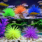 Set 3 decorazioni acquario riccio di mare in TPR 10 cm