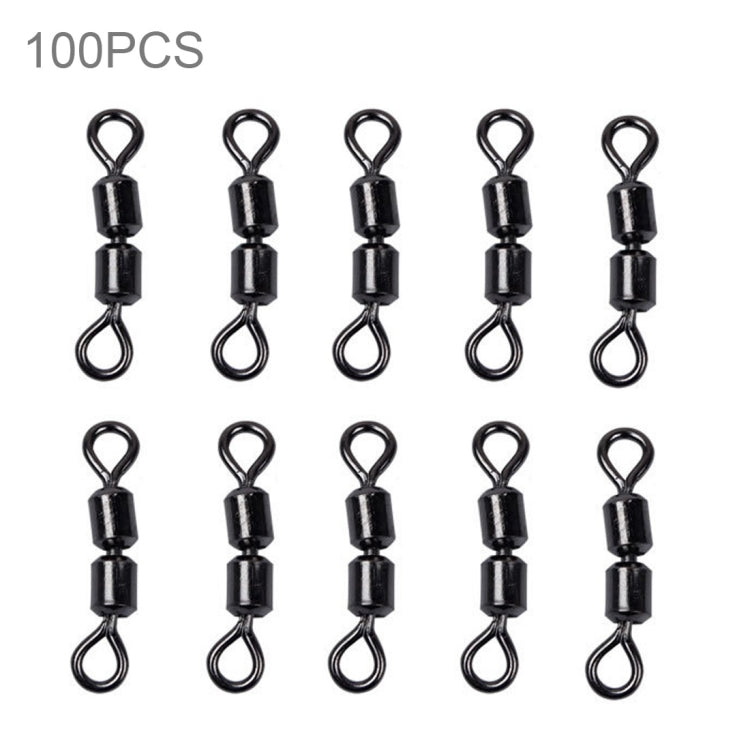 Connettori pesca doppio anello con girelle rotanti 100 pezzi