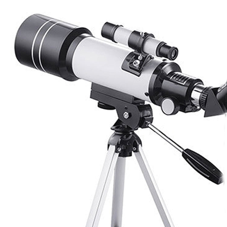 Telescopio astronomico 16x-66x70 con treppiede bianco