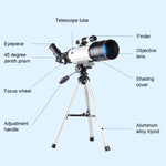 Telescopio astronomico 16x-66x70 con treppiede bianco