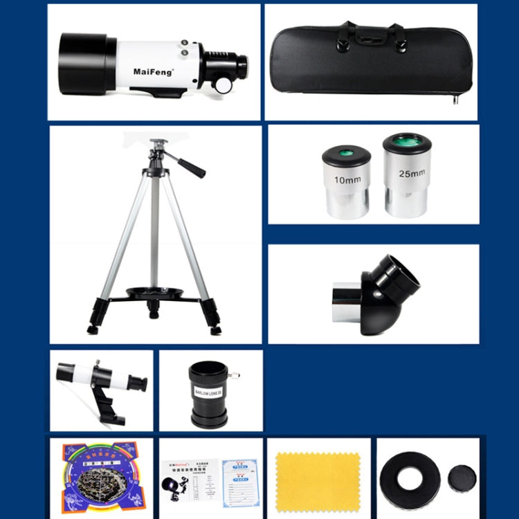 Telescopio astronomico rifrangente 233x70 con treppiede