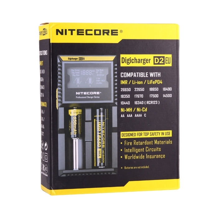 Caricabatterie Nitecore D2 a doppio slot per batterie ricaricabili - immagine 6