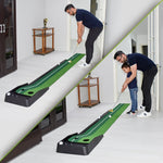 Tappeto Mini Putting Golf 3m con Ritorno Palla Automatico