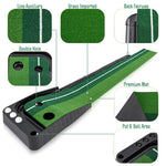 Tappeto Putting Golf 3m con Ritorno Automatico Palla