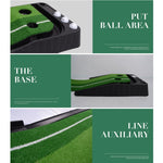 Tappeto Putting Golf 3m con Ritorno Automatico Palla