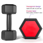 Manubri esagonali fitness 6 kg con rivestimento PVC