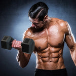 Manubri esagonali fitness 6 kg con rivestimento PVC