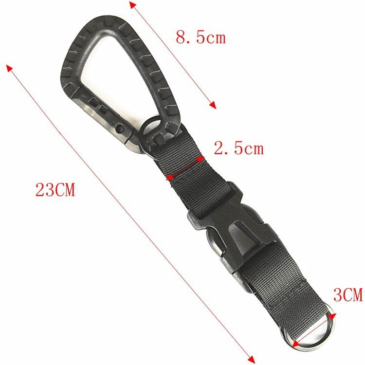 Fibbia triciclica multifunzione per zaini e cinture 23x2,5 cm