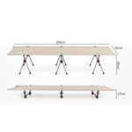 Letto da campeggio pieghevole in lega di alluminio 190x65 cm